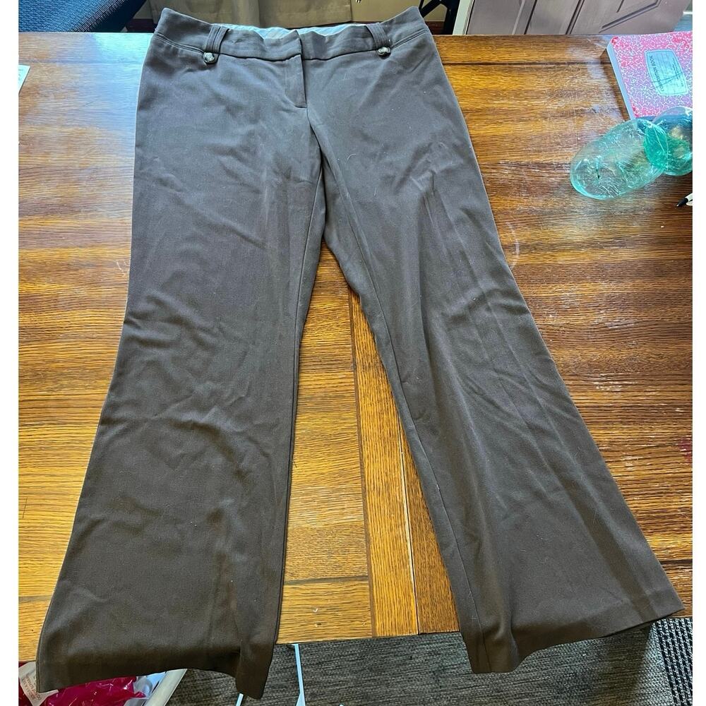 Vintage Y2K No Boundaries Juniors 15 Brown Stretch Wide Leg Dress Pants - Picture 3 of 7